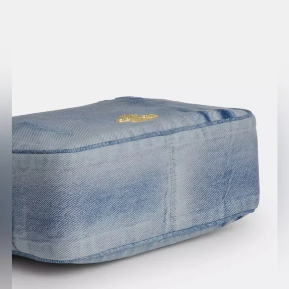 NWT Last One!!! Coach Carey Crosby Bag in Loved Denim with Charms - Picture 8 of 13